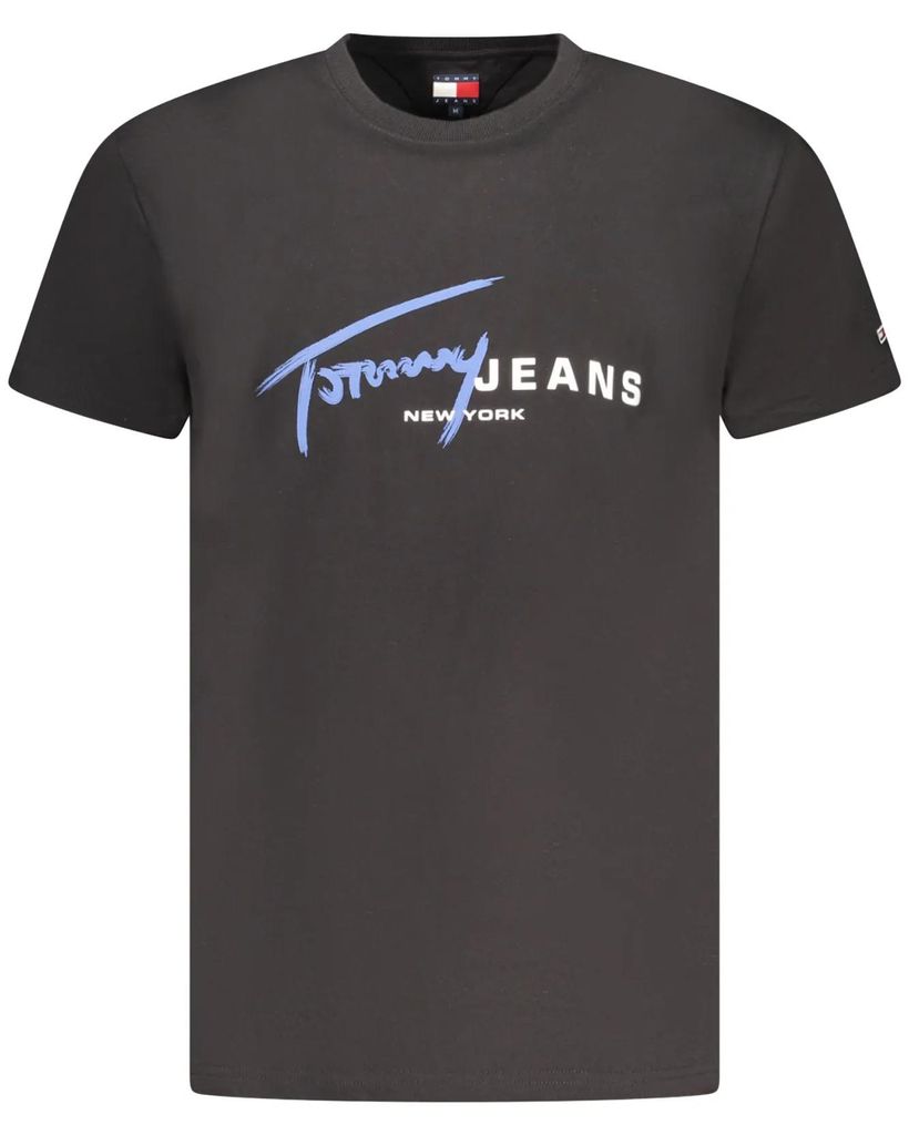 Nachhaltiges Herren T-Shirt Schwarz mit Logo-Druck aus Produktbild 