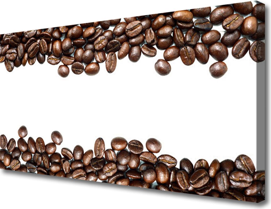 Tulup Leinwand-Bilder 100x50 Wandbild Canvas Kunstdruck Kaffeebohnen Küche