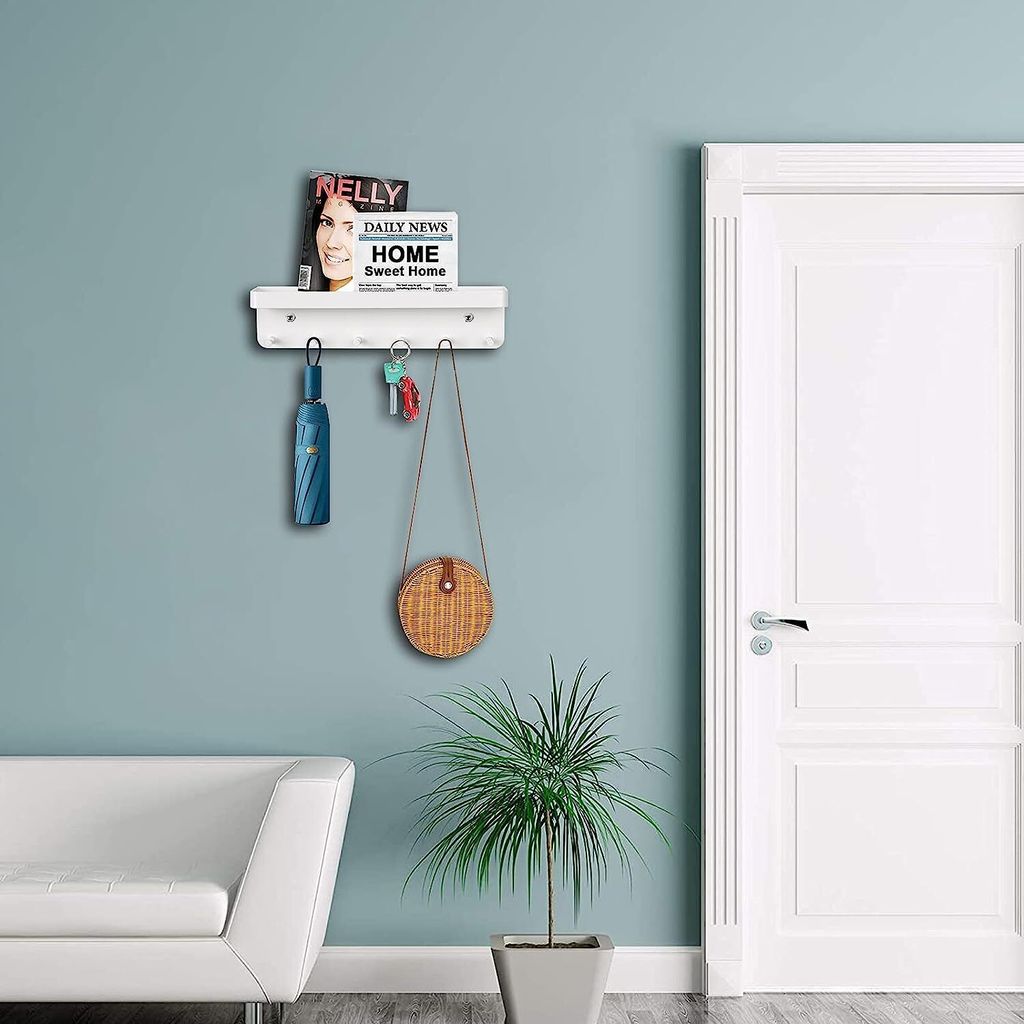 Schlüsselbrett mit Ablage, ohne Bohren, Key Rack Wand mit 6 Produktbild 6