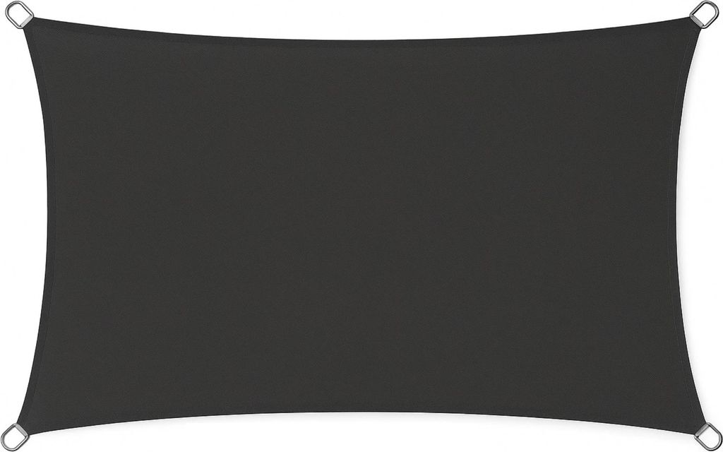Sonnensegel 3 m x 2 m Dunkelgrau rechteckig Capri Produktbild 