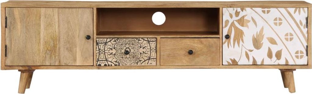 vidaXL TV-Schrank 140x30x40 cm Massivholz Mango