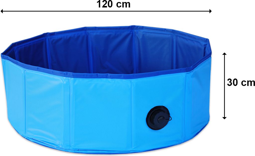 Hundepool Planschbecken Kinder Pool Baby Hundebad Blau 120x30 cm B4