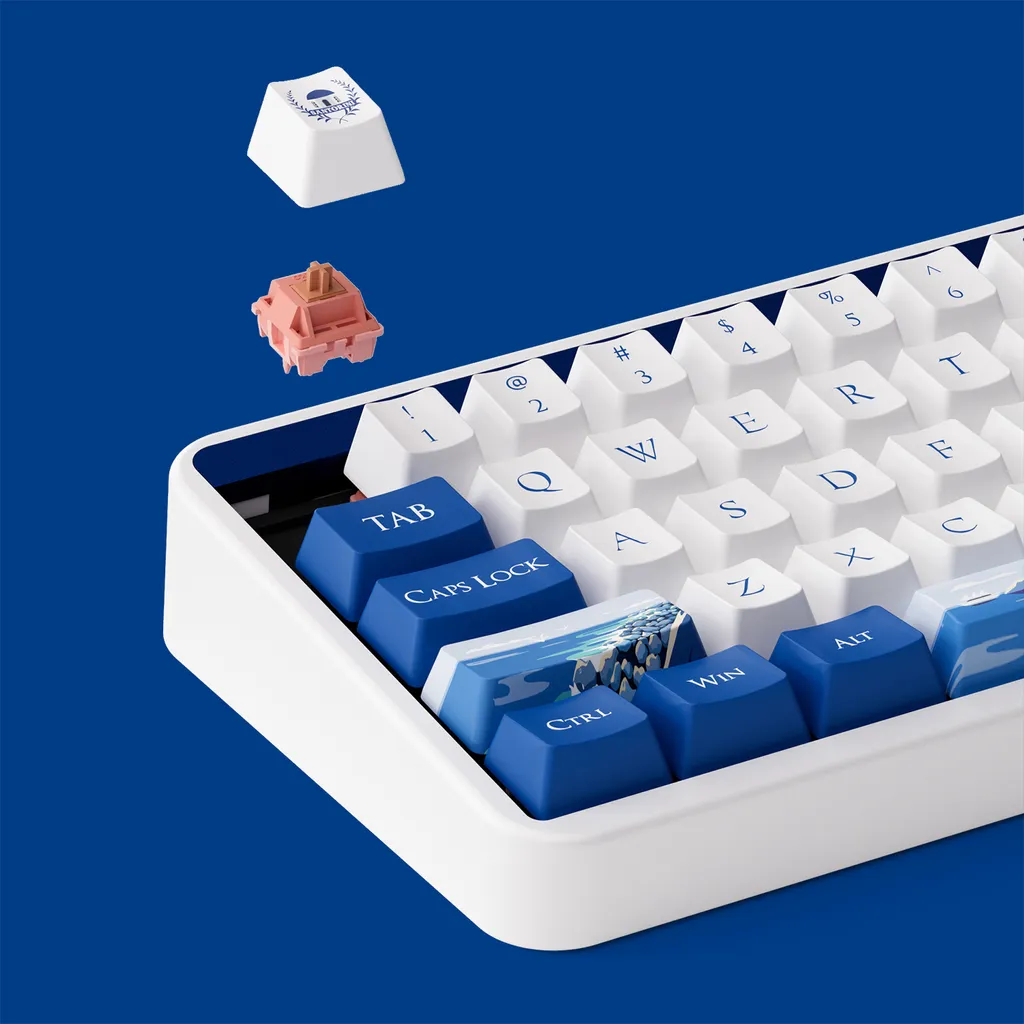 Clavier Compact 65% Akko JIN 01 Santorin Idéal pour Bureau et Jeu