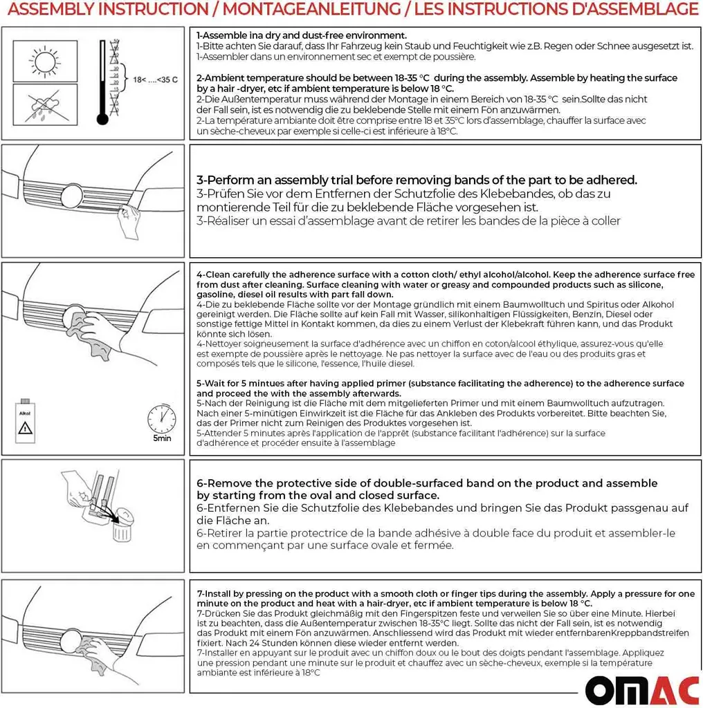 Cornice Griglia Radiatore per VW T5 2003-2010 Argento Cromo 2x - 4