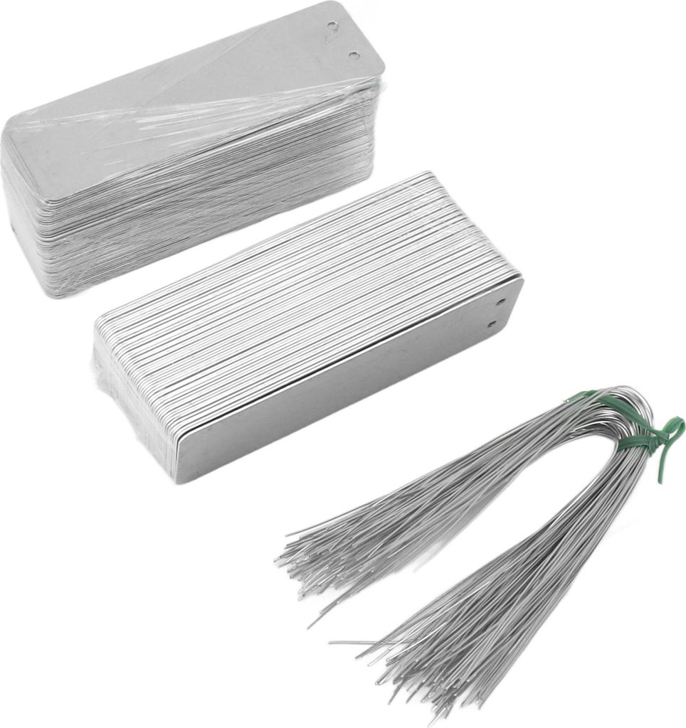 100pcs Doppelseitige schreiben auf Metall-Etiketten für Produktbild 