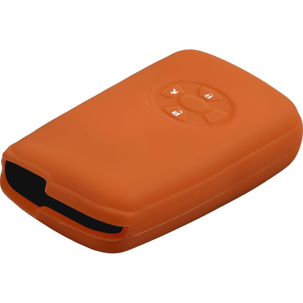 PhoneNatic Silikon Schlüssel Hülle kompatibel mit der Toyota Yaris / Corolla 4-Tasten Fernbedienung in orange Funkschlüssel 4-Key