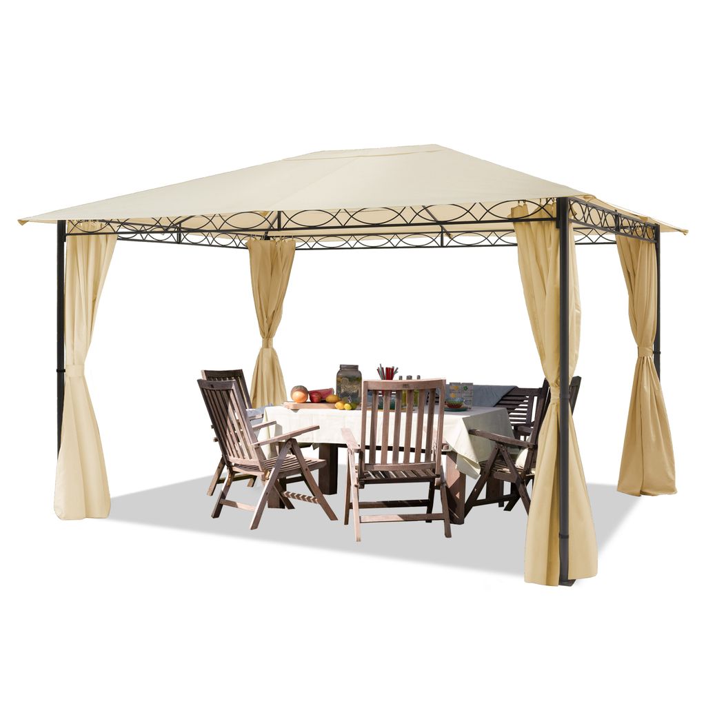 TOOLPORT Gazebo da Giardino 3x4 m - con 4 teli laterali - Immagine del prodotto 