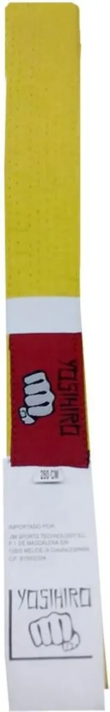 Ceinture bicolore de judo et karaté Yosihiro en coton pour les adultes