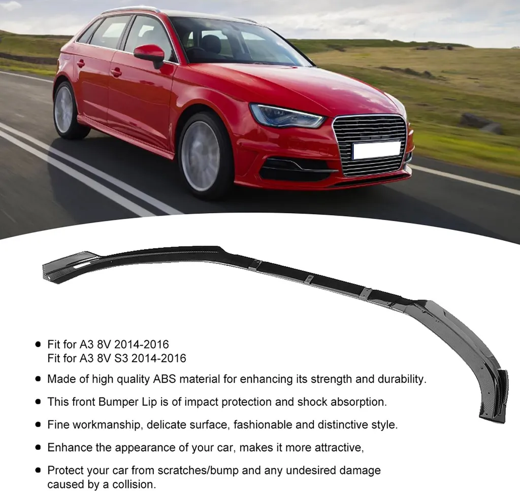 Kit Carrosserie Sport Audi A3 S3 8V 2014-2016 Lèvre Avant et Ailettes