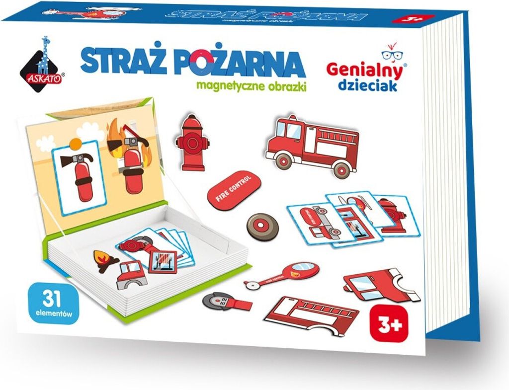 ASKATO Brillante Kindermagnetpuzzle Feuerwehr 110752