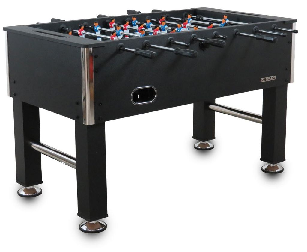 Pegasi Fußballtisch Elite Black - Kickertisch - Fussballtisch - Indoor Tischkicker- Fußball Tischspiel - Fussballtisch Erwachsene - Foosball Tabl...
