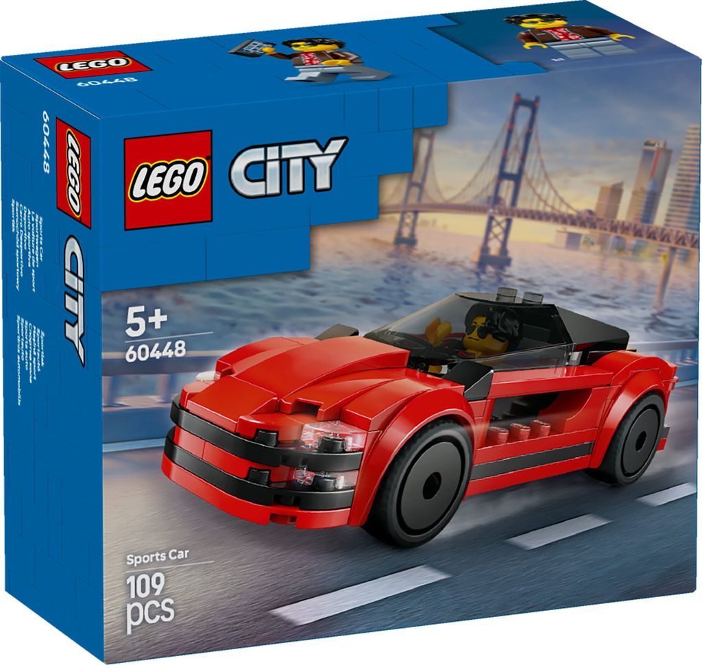 LEGO City Rode Sportwagen - Raceauto speelgoed voor jongens Productafbeelding 