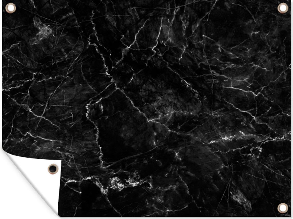 MuchoWow 40x30 cm Outdoor-Poster Gartendeko Sichtschutz Garten Poster für den Garten Marmor - Keramik - Linie