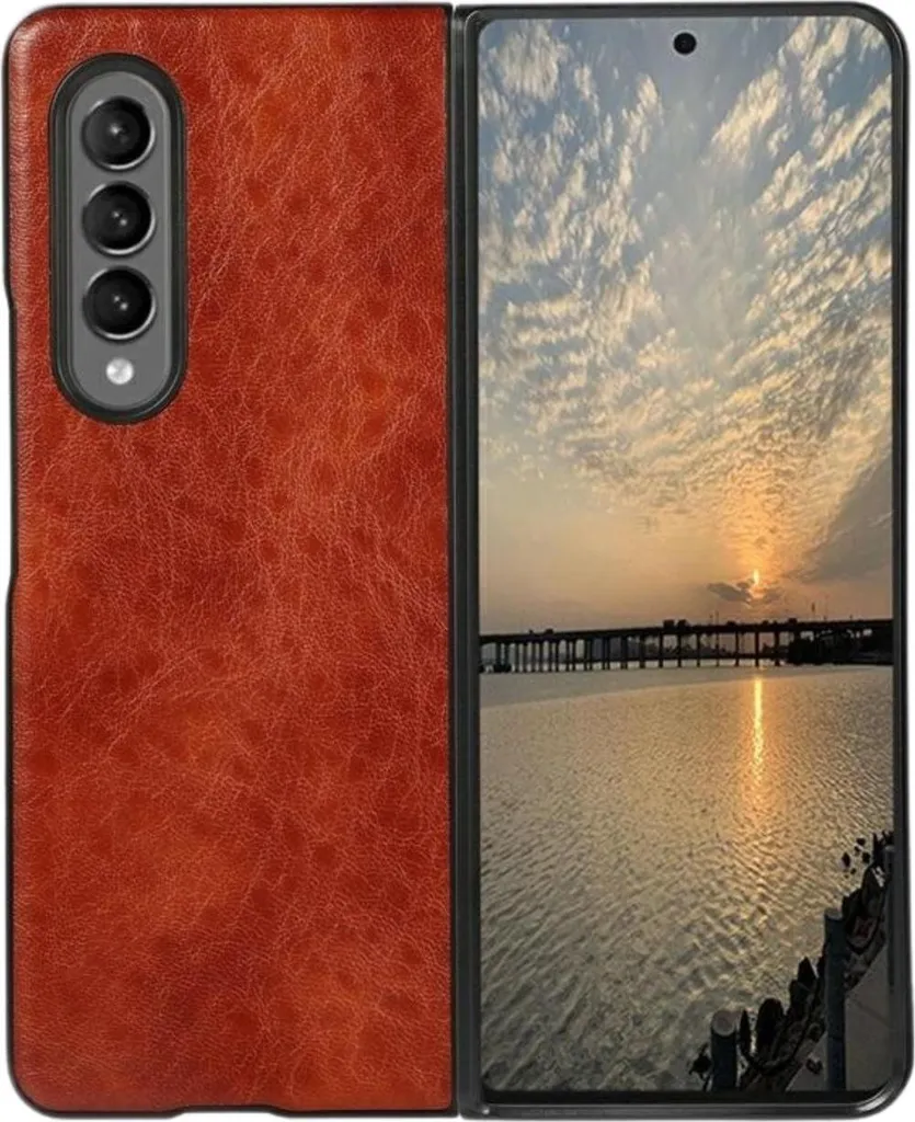 Custodia Beline Samsung Z Fold3 in Pelle Marrone | Protezione Premium