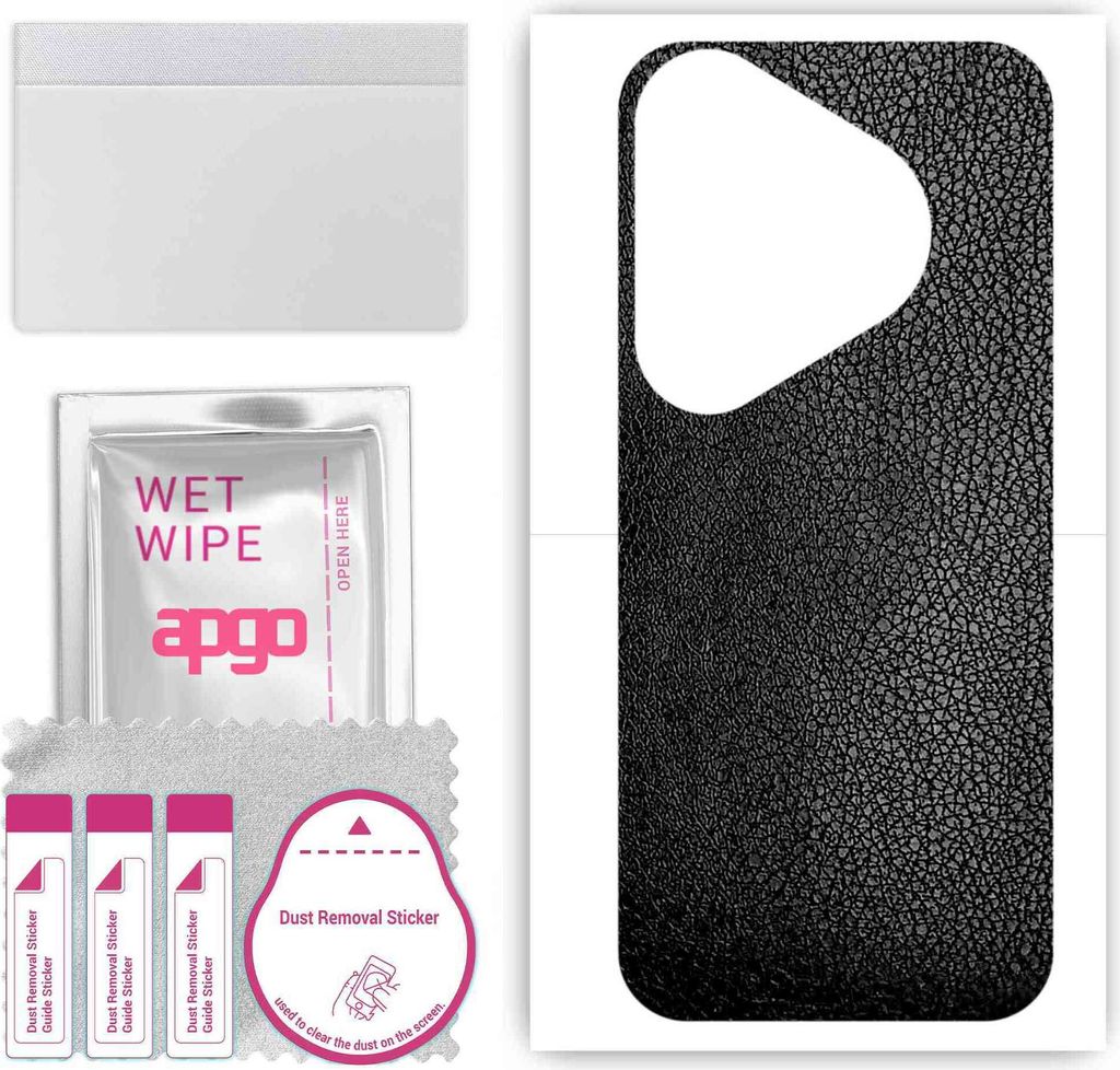 apgo Rückseite Schutzfolie, Skin, kompatibel mit Huawei Pura 70 Pro, Hinten Displayschutzfolie aus Vinylfolie, kratzfest, einfache Montage - Schwa...