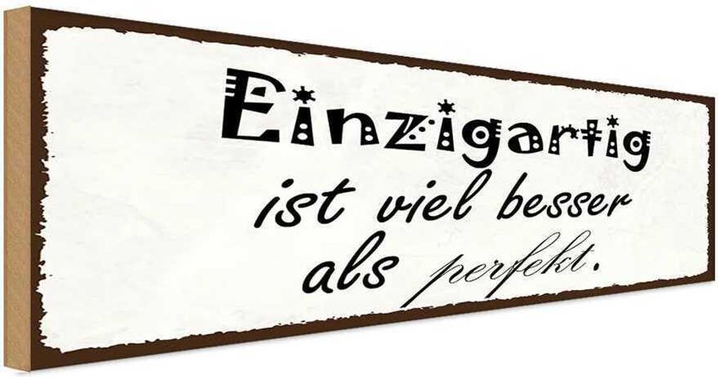 vianmo Holzschild 10x27 cm einzigartig besser als perfekt Dekoration