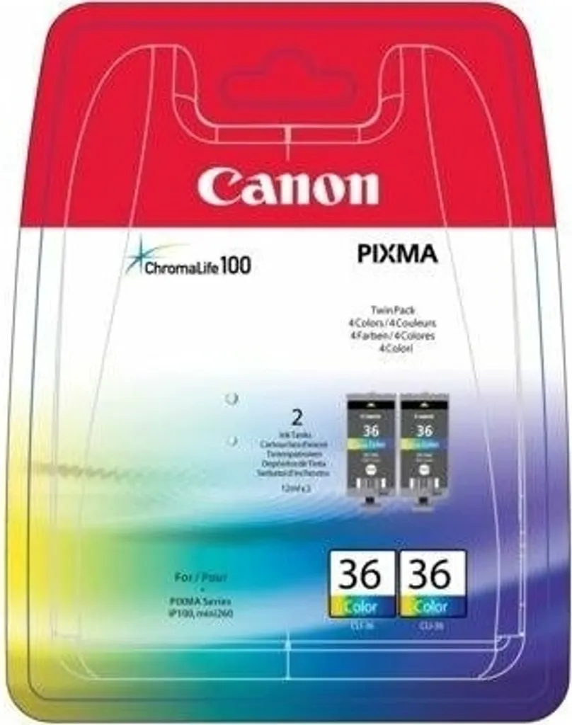 Évitez les pannes d'encre avec le pack double Canon CLI-36 couleur - 7