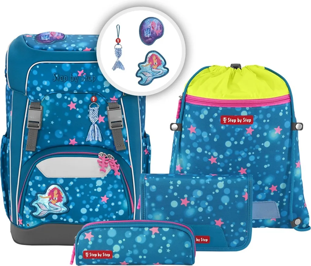 Fini le mal de dos avec le sac Step by Step Giant Mermaid Lola bleu 5 pcs