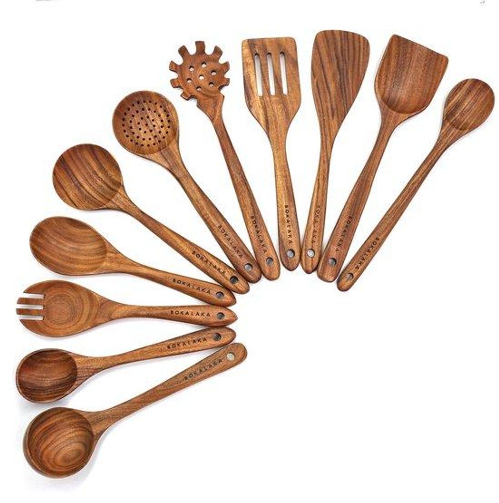 Holzkochlöffel 11-teilige Küchenholzspatelset