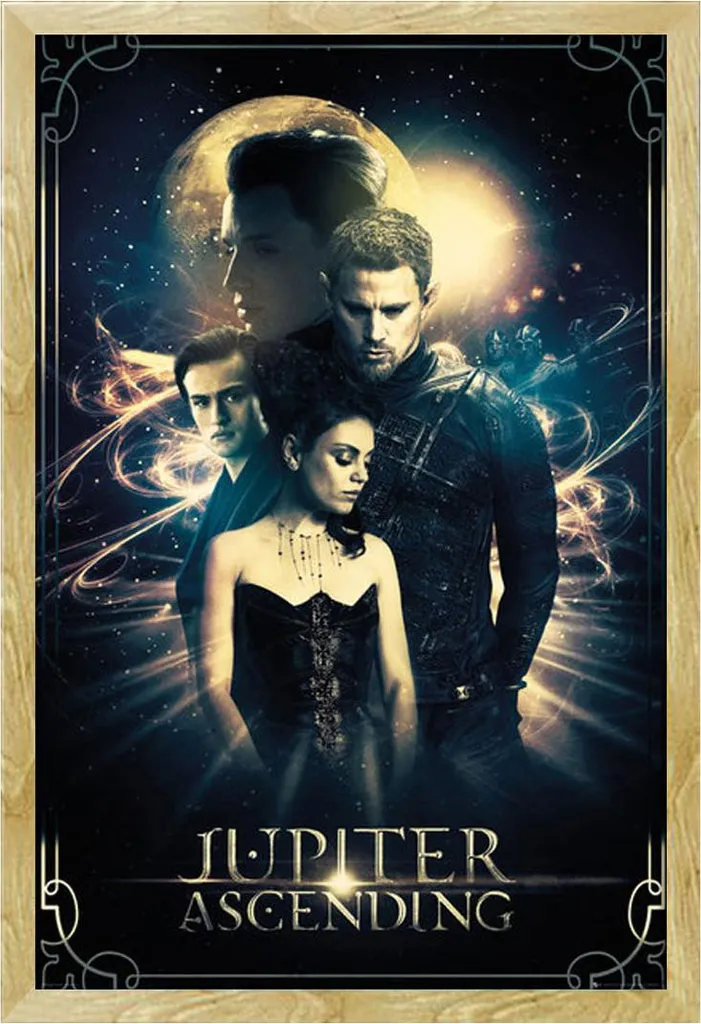 Poster Jupiter Ascending avec cadre amovible en bois clair Shinsuke