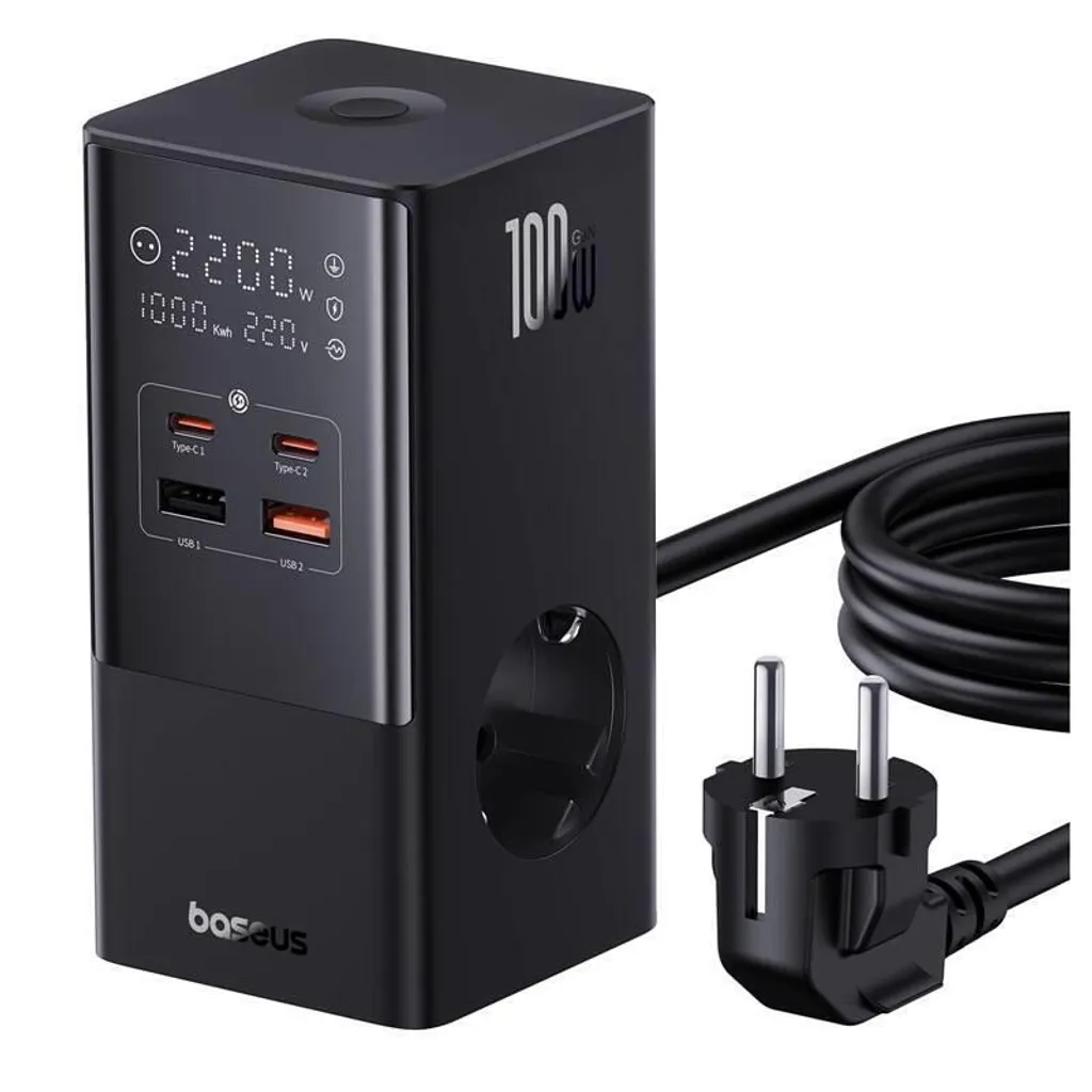 Multiprise Tour avec USB Baseus PowerCombo - Station de Charge Rapide - 7