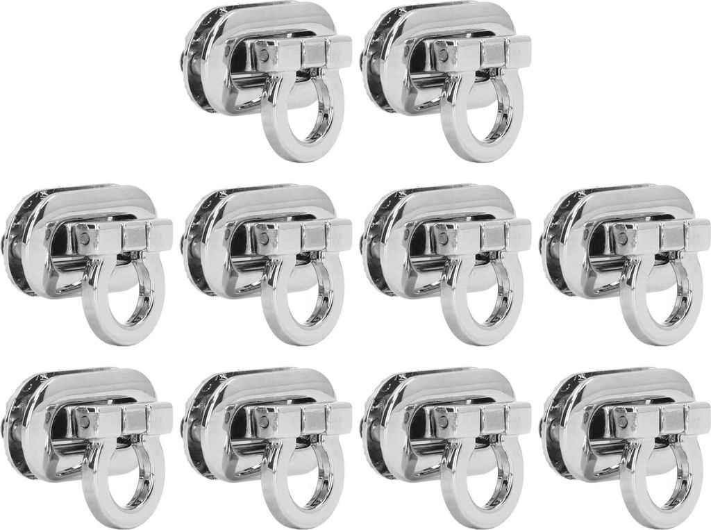 10 STÜCK Twist Turn Lock DIY Taschenverschluss Geldbörse Fänge Metall Hardware Clip Zubehör für Taschen Geldbörsen Stoff Leder Machen