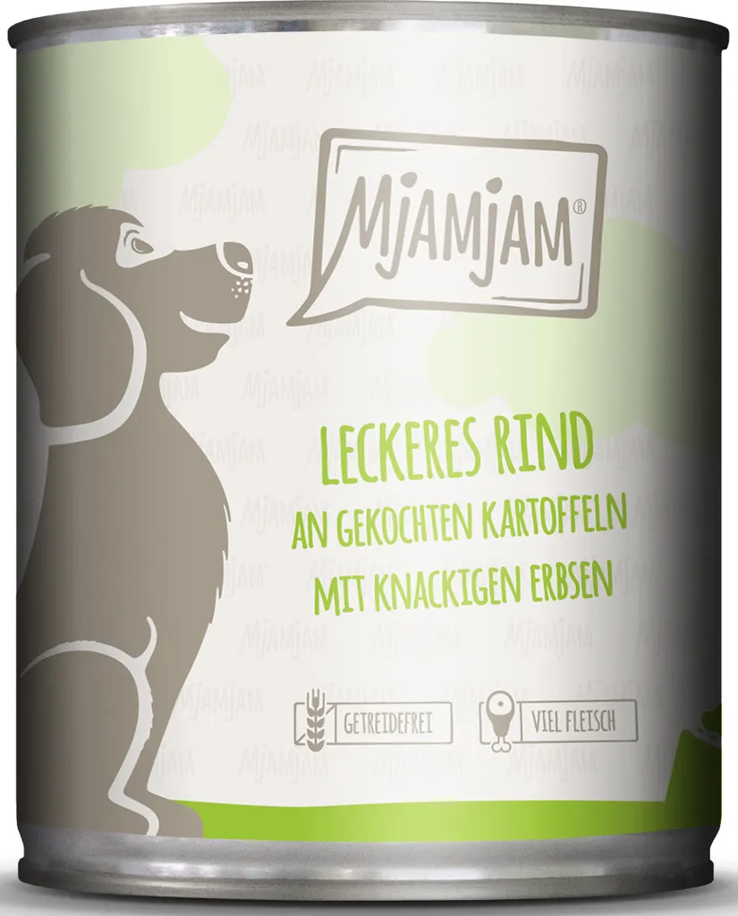 Mjamjam Bœuf Sans Céréales avec Pommes de Terre et Petits Pois 800g