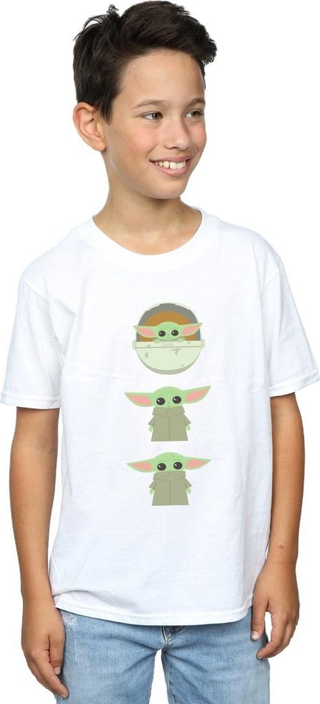 Star Wars - "The Mandalorian The Child" T-Shirt für Jungen BI36920 (128) (Weiß)