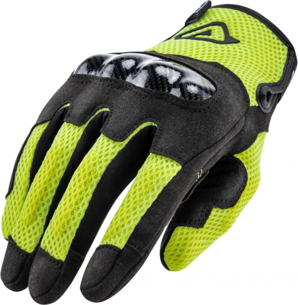 ACERBIS CE RAMSEY MY VENTED Motorrad-Handschuhe Genehmigt Schwarz Gelb größe XXL