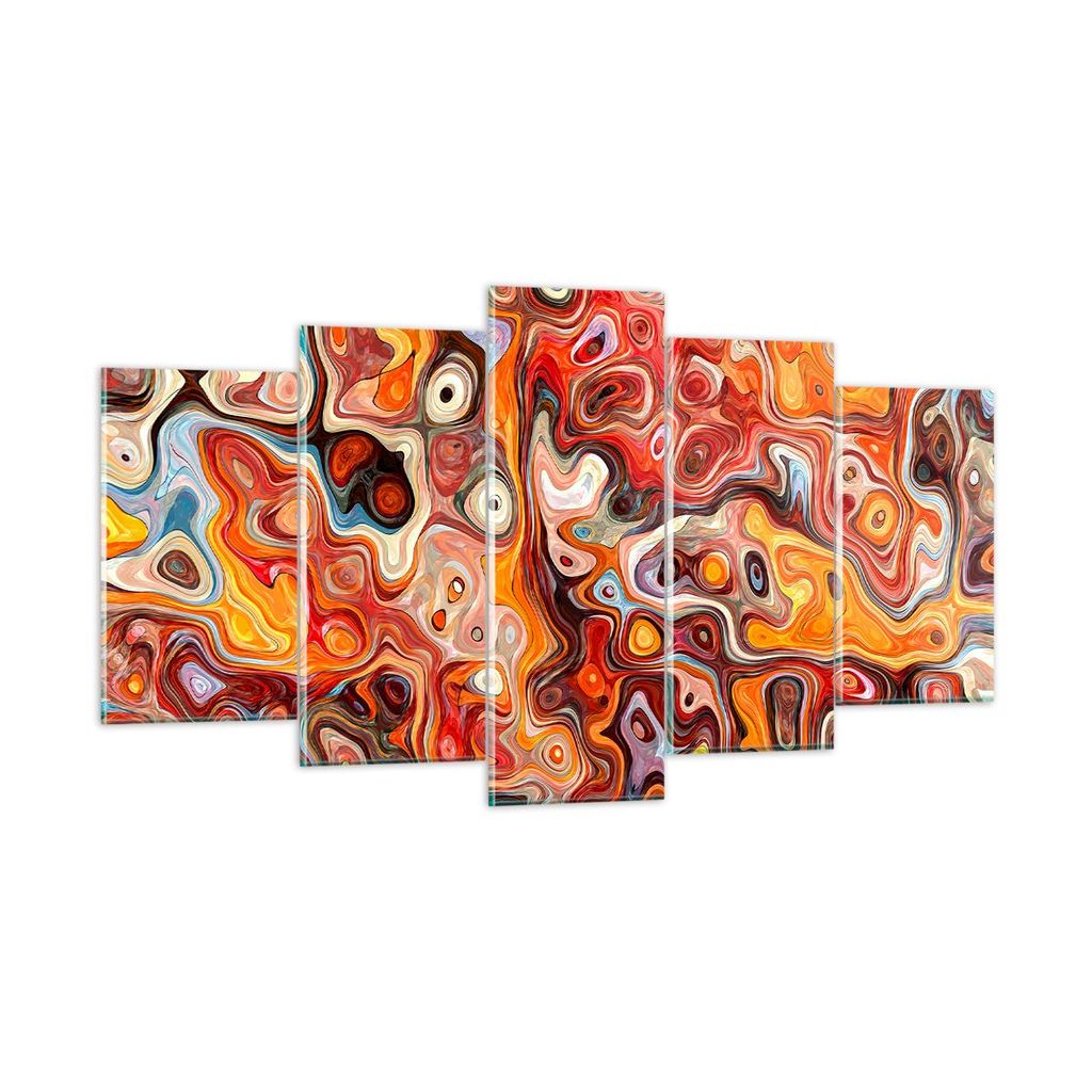 Bilder auf glas - Abstraktion modern - 160x85cm - Glasbilder - Wandbilder - Kunstdruck - zum Aufhängen bereit - Wanddekoration aus Glas - Glas Bil...