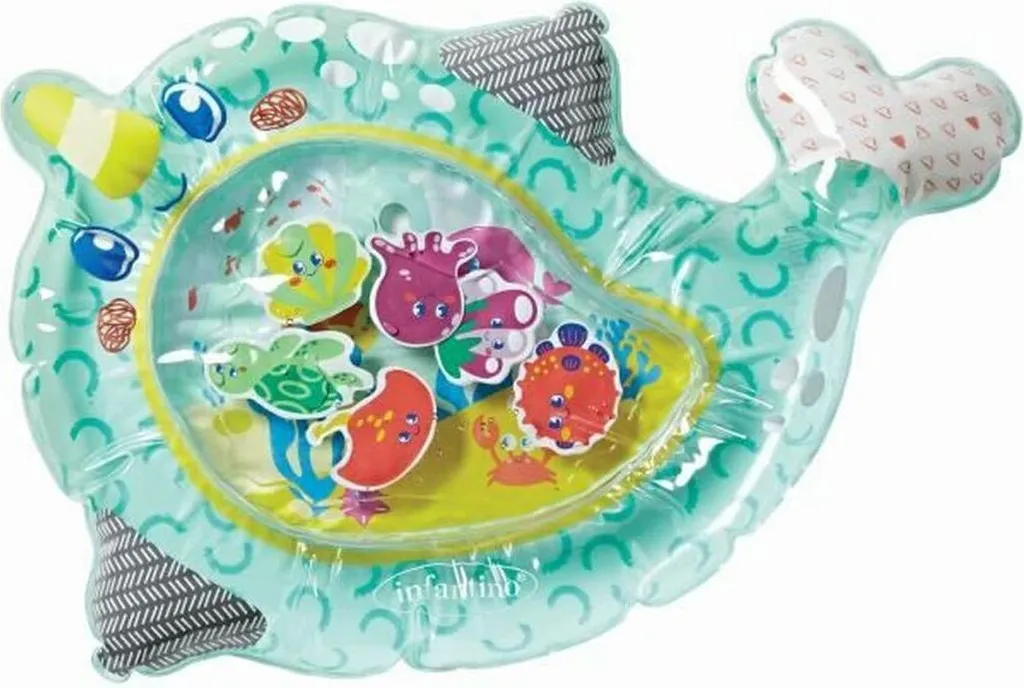 Tapis de Jeu à Eau Bébé Infantino Sea Unicorn 71x48cm sans BPA Pastel