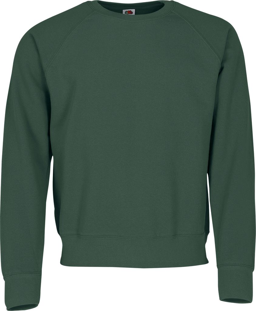 Classic Raglan Sweat ,Farbe: flaschengrün + GRATIS MyShirt Stoffbeutel ,Größe: L