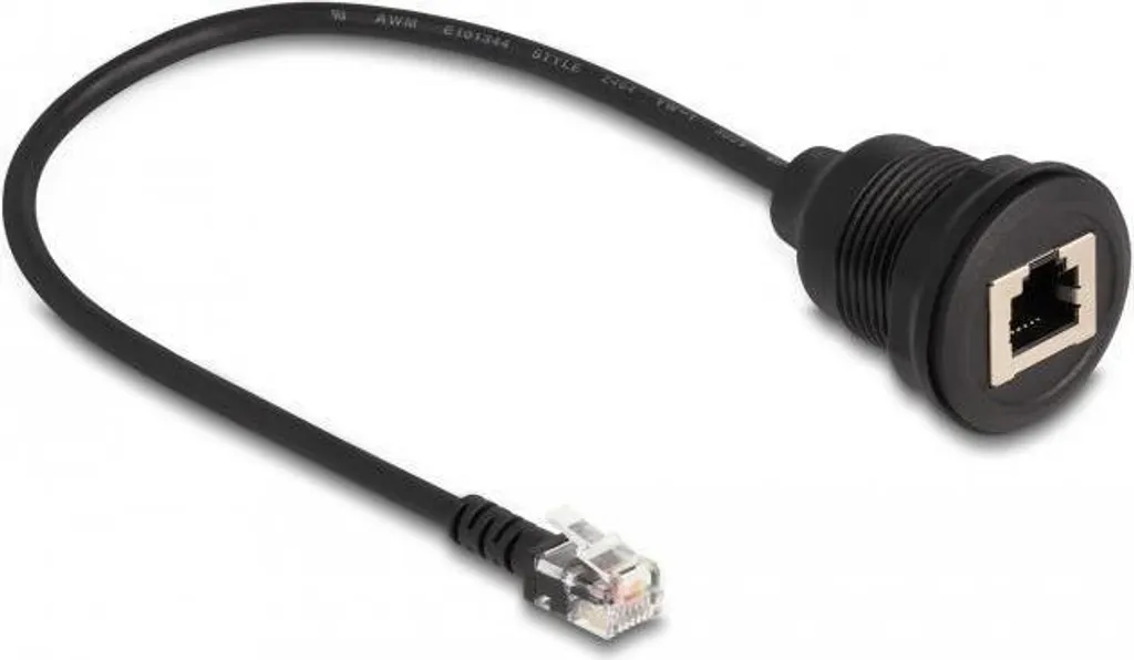 Rallonge de Port RJ12 30cm pour Installation en Boîtier ou Panneau Noir