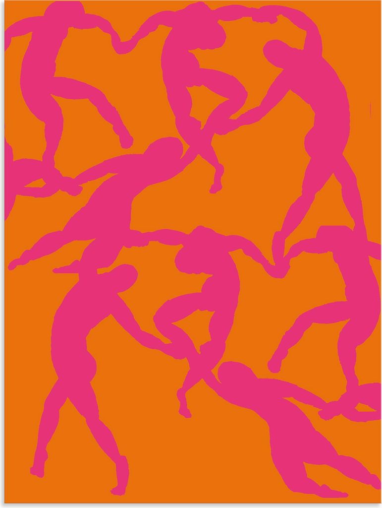 ARTland Wandbild Alu für Innen & Outdoor Matisse - Der Tanz in pink-orange Größe: 60x80 cm