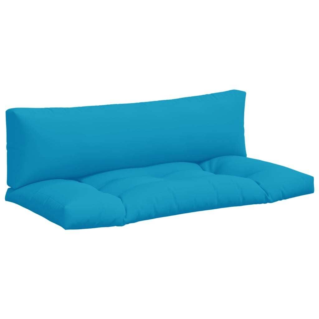 vidaXL Palettenkissen 2-tlg. Hellblau Stoff