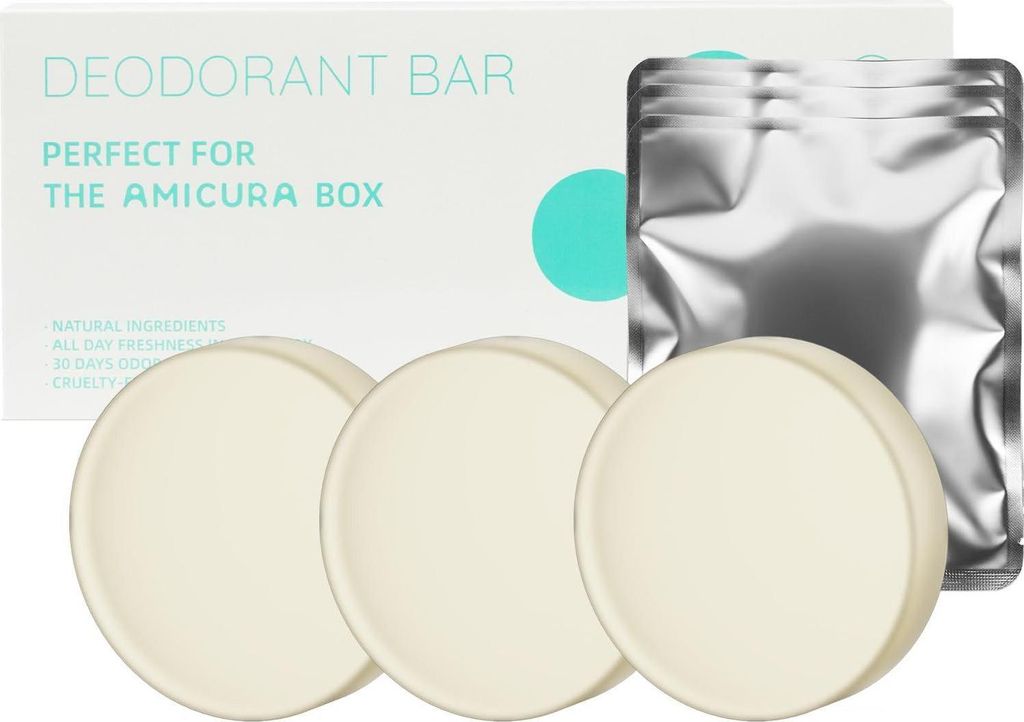 A product shot of deodorant bars and their packaging.