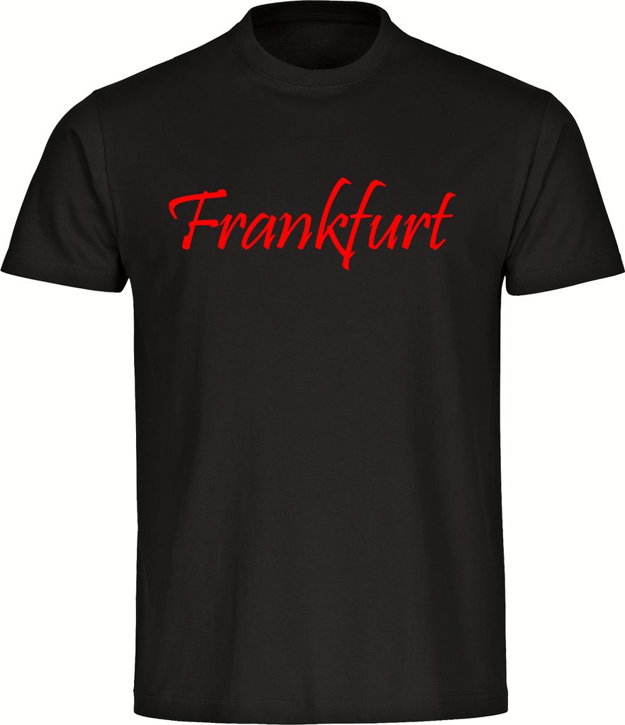 multifanshop Herren T-Shirt - Frankfurt - Schriftzug, schwarz, Größe 3XL