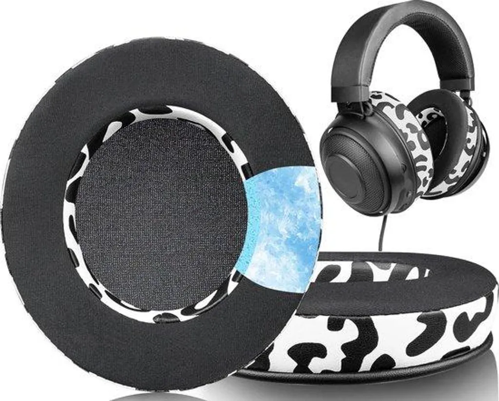 Coussinets de rechange avec gel rafraîchissant pour casque Gamer Noir