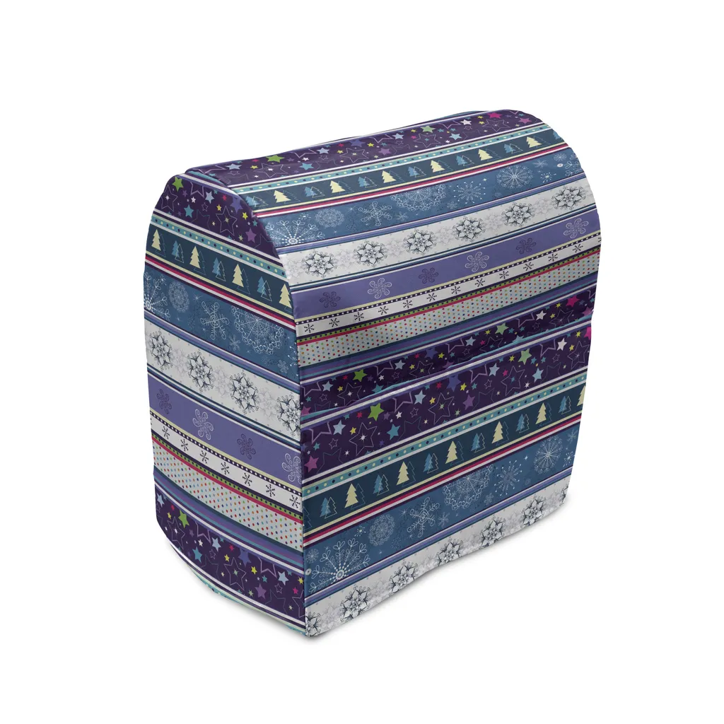 Housse Mixeur Décorative à Motifs Hivernaux, Rangement Cuisine Multi-Poches