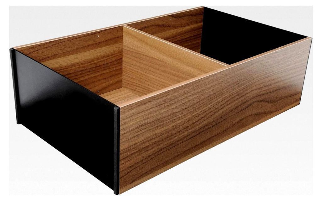 Schubladen-Organizer aus hochwertigem Holzdekor | geeignet für Küche, Bad und Kleiderschrank | modular einsetzbar mit Antirutsch-Füßen | 37 × ...