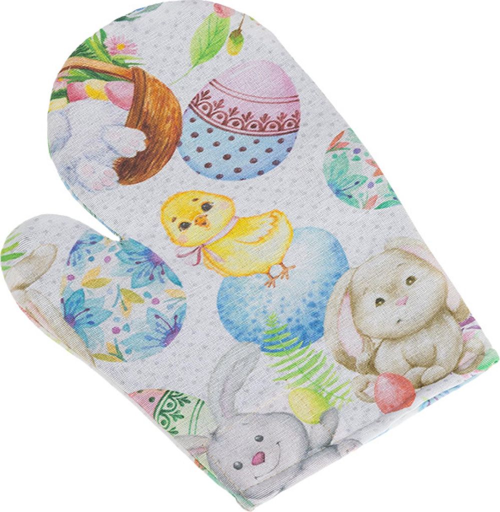 Küchentuch - Ostern - 28x18 cm - Beige,Gelb,Grün