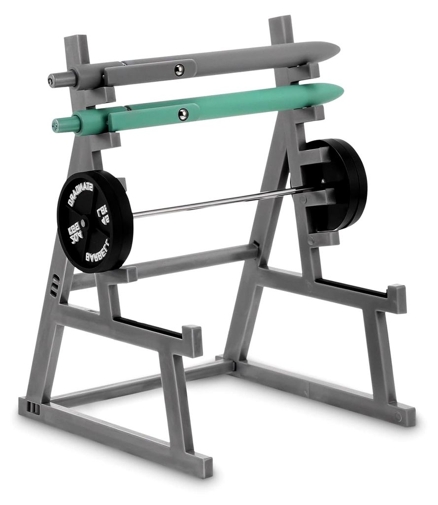 Mini Squat Rack Stifthalter,Kleiner Langhantelständer Lustiger Stifthalter für Den Schreibtisch Deko Gewichtheberbänke Bleistift Organizer fü...
