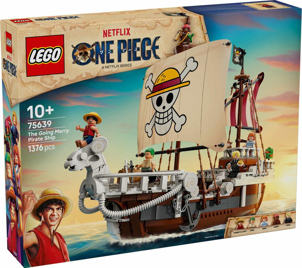 LEGO ONE PIECE - Het piratenschip Flying Lamb (Going Merry) Productafbeelding 