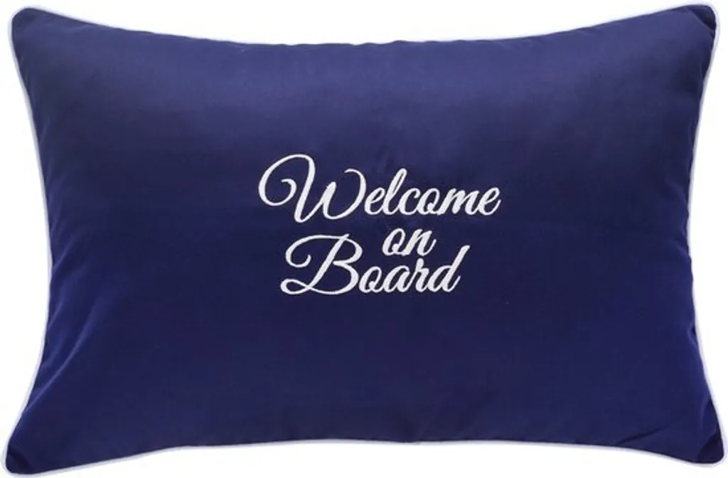 Lot de 2 coussins de bateau Marine Business Santorini bleu blanc 40x60