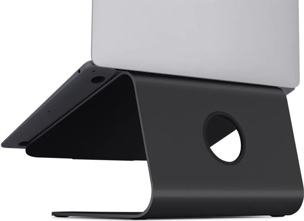 Support Laptop mStand Noir pour Télétravail - Confort Visuel Amélioré