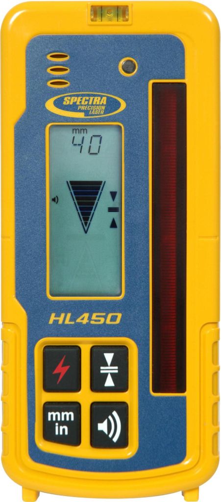 Spectra HL450 Handempfänger – Präziser Baustellen-Laserempfänger mit Digitalanzeige, robuster Schutz, 2-seitiges LCD-Display, kompatibel mit A...