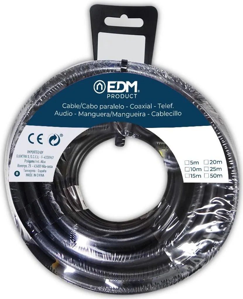 Matassa Cavo Casse 2x1mm 25m Nero | Piattina Bipolare Audio Professionale - 2