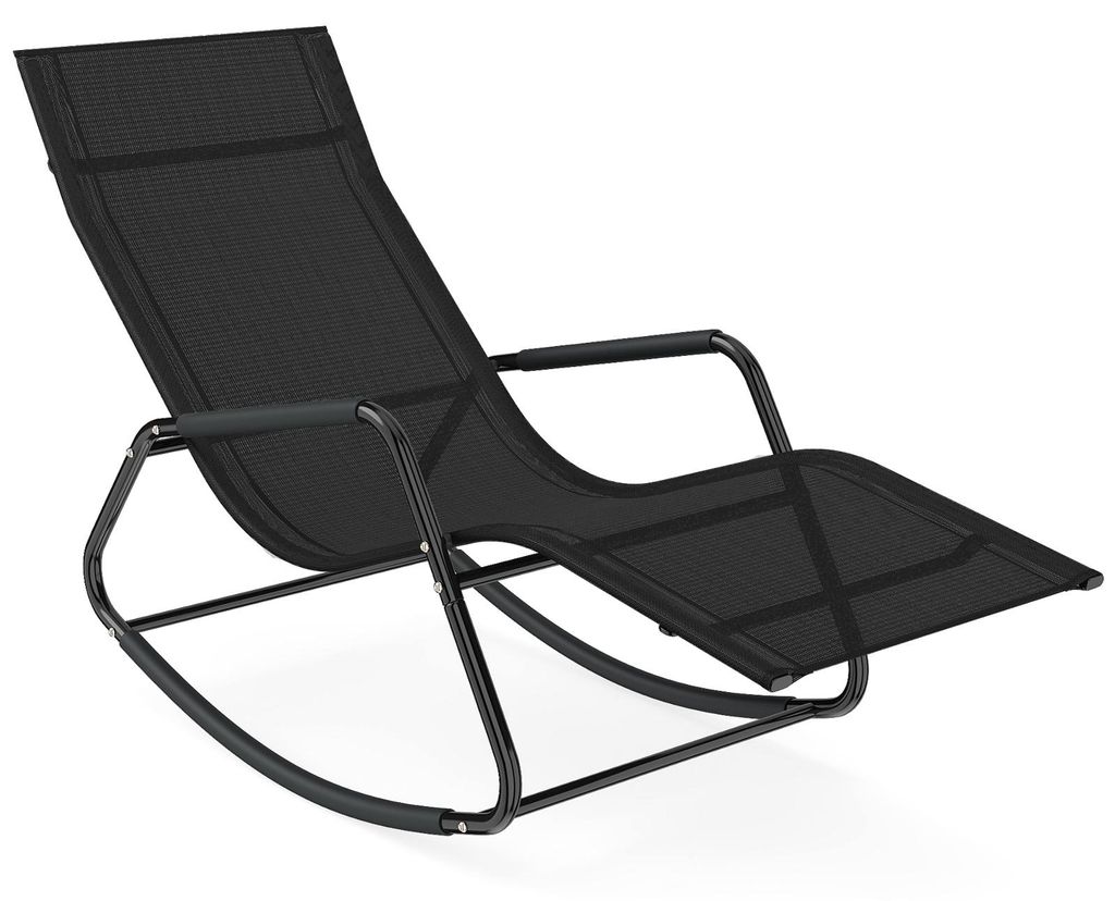 COSTWAY : transat à bascule, transat de plage, chaise Image du produit 