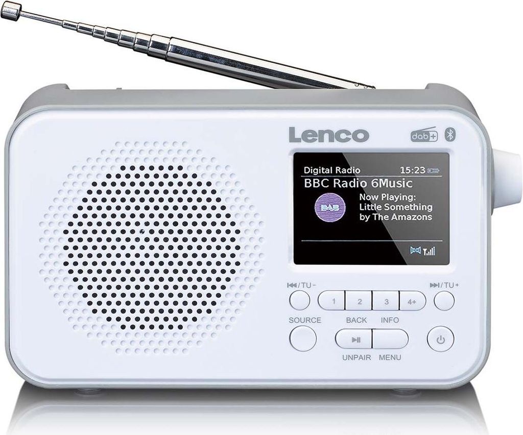 Lenco PDR-036WH - DAB+/FM-Radio mit Bluetooth - Weiß