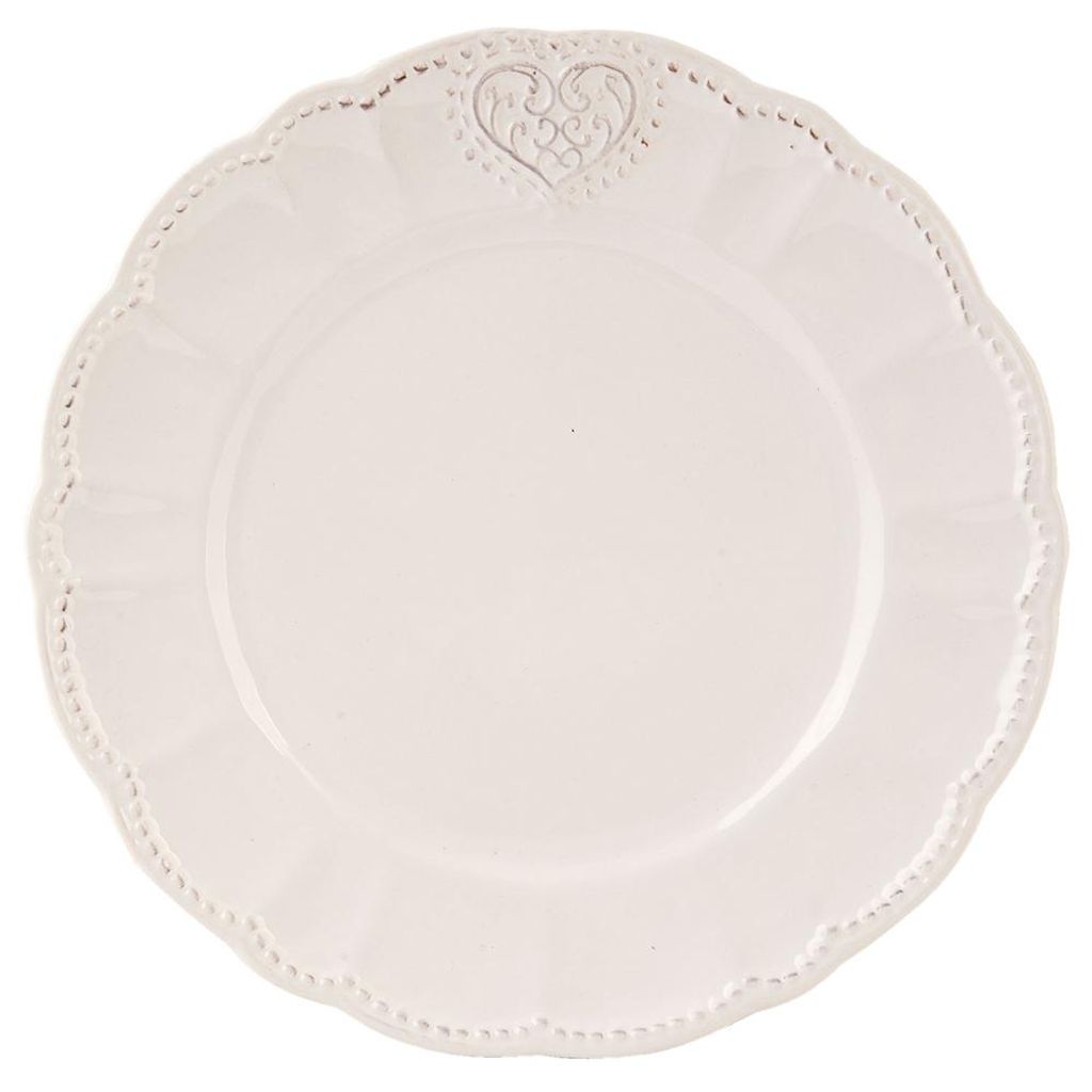 Clayre & Eef Frühstücksteller Ø 21 cm Beige Keramik Produktbild 